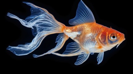 Wall Mural - goldfish copy space 3D photo UHD Wallpaper