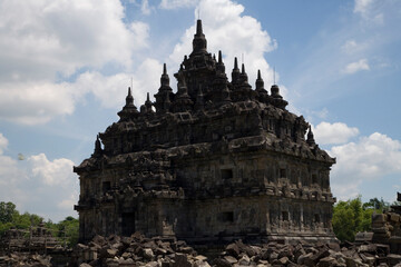 Indonesia Java island Plaosan temple on a sunny autumn day