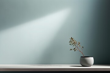 Aufkleber - Empty wall with text space elegant and minimalist setting, Soft white blank wall
