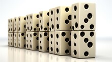 Domino Isolated On White Background UHD Wallpaper