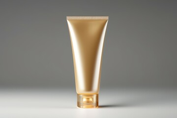 Poster - A tube of cream placed on a clean white surface. Suitable for skincare, beauty, and hygiene concepts