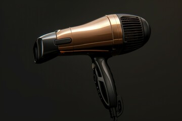 Poster - A hair dryer placed on top of a table. Perfect for beauty salons, haircare product advertisements, and home styling tips