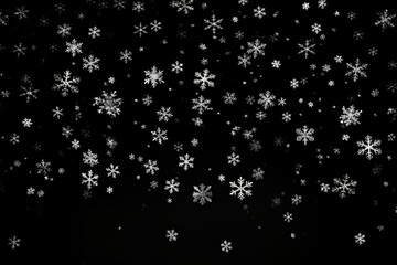 Poster - Snow flakes flying in the air, perfect for winter-themed designs