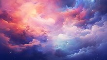 Ethereal Clouds Of Vibrant Color Forming A Celestial Background