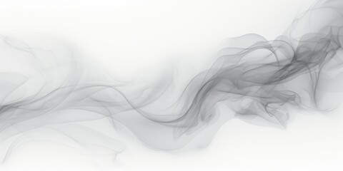 Poster - A black and white photo of smoke on a white background. Suitable for various design projects