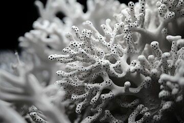 Poster - A detailed view of a bunch of white coral. Perfect for adding a touch of elegance to any marine-themed project