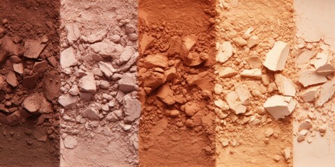 Poster - A detailed close-up of various colored clays. Suitable for backgrounds, texture designs, or art projects