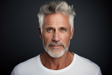Aufkleber - A detailed view of a man's face, highlighting his beard. Perfect for lifestyle or grooming themes