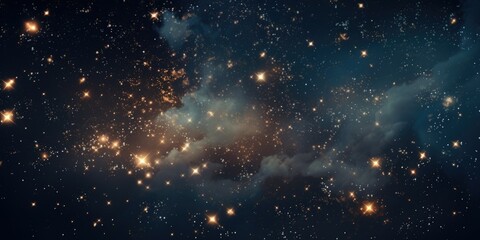 Poster - A beautiful cluster of stars shining brightly in the night sky. Perfect for astronomy enthusiasts or anyone looking for a celestial touch.