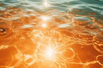 Aufkleber - Sun shining brightly on the surface of the water. Ideal for nature and landscape themes