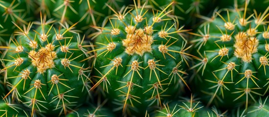 Sticker - Closeup Pattern of Cactus Spines on a Background Closeup Pattern of Cactus Spines on a Background Closeup Pattern of Cactus Spines on a Background