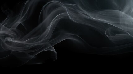 Poster - Close-up view of smoke on a black background. Versatile image suitable for various projects
