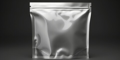 Aufkleber - A silver foil bag on a black background. This versatile image can be used for various purposes