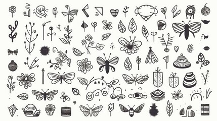 Poster - A drawing featuring a variety of different objects. Can be used for creative projects or as a visual representation of diversity