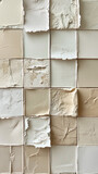 Fototapeta  - a grid of plaster swatches, light beige and cream