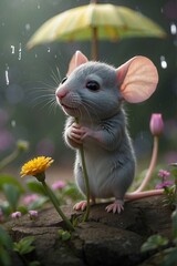 Poster - Mouse in the garden