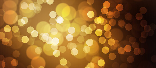 Wall Mural - Golden color abstract background of bokeh new year Christmas wallpaper