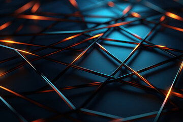 Poster - A geometric pattern of intersecting lines and shapes, forming a modern and visually appealing background for text on contemporary topics. Generative Ai.