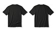 © Adobe Contributor - Black T-shirt back and front view