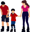 © Taisiia - Family rollerblading