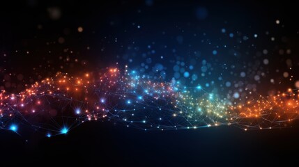 Wall Mural - Innovation in Modern IT Technology Abstract Particle Background