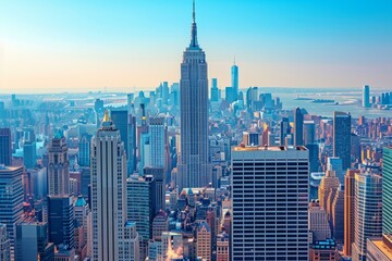 Wall Mural - New York City skyline with the Empire State Building in the center