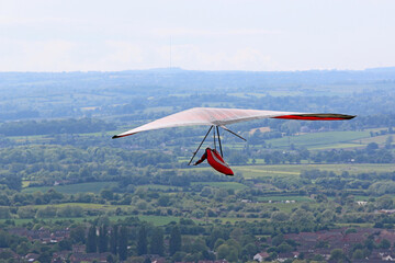 Poster - Hang Glider at Westbury in Wiltshire	