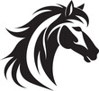 Rhythmic Hoofbeats Vectorized Black HorsesMonochrome Equine Movements Vector Artistry