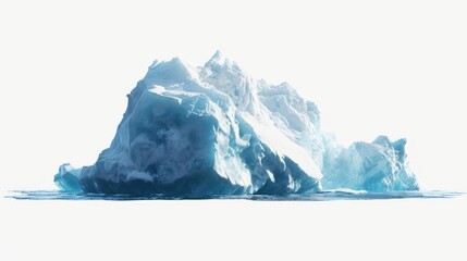 Poster - A large iceberg floating in the middle of the ocean. Perfect for nature and climate change-related projects