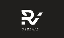 RV Alphabet Letters Initials Monogram Logo 