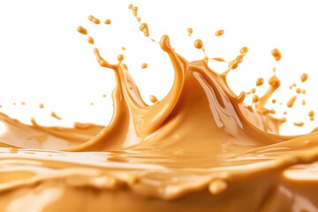 Poster - A splash of liquid captured on a white surface. This versatile image can be used for various purposes