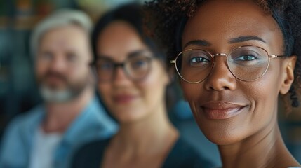 Aufkleber - Person wearing glasses up close. Suitable for any project requiring an image of someone wearing glasses