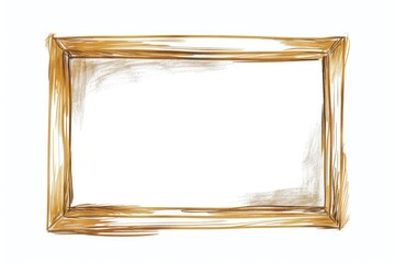 Wall Mural - A drawing of a picture frame on a white background. Can be used for graphic design projects and presentations