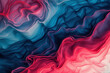 An abstract composition with fluid waves in a dance of vivid red and tranquil blue, creating a dynamic and captivating visual flow.

