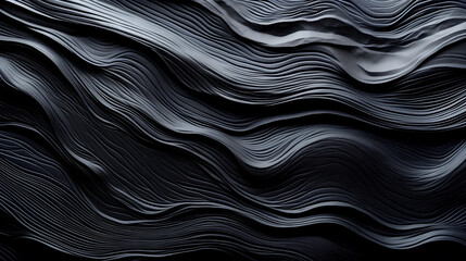 Sticker - Black and white wave abstract texture for your design.