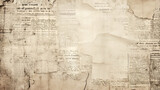 Fototapeta Boho - Old newspaper background. Aged paper grunge vintage texture. Overlay template