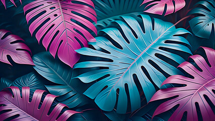 Poster - tropical leaves