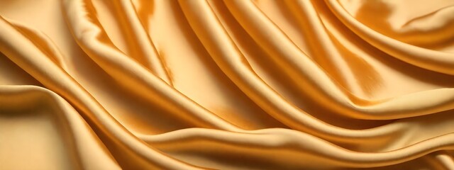 Gold abstract silk fabric texture for background. Colorful matte background with space for design. Tinted canvas fabric. Silk satin fabric.