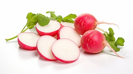 Wall Mural - radish isolated on white background