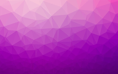 Canvas Print - Light Purple vector abstract polygonal texture. Triangular geometric sample with gradient. Textured pattern for background.