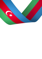 Azerbaijan flag element design national independence day banner ribbon png
