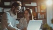 © The Little Hut - Generative AI : Portrait of success business people working together in home office.