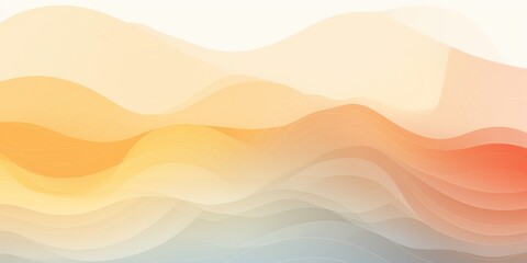 Poster - Beige gradient colorful geometric abstract circles and waves pattern background