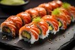 delicious sushi food and precise cutting, create your wallpaper or products