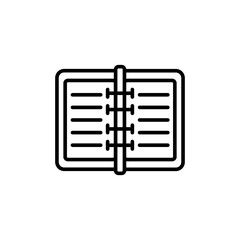 Poster - Notebook outline icons, minimalist vector illustration ,simple transparent graphic element .Isolated on white background