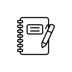 Poster - Notebook outline icons, minimalist vector illustration ,simple transparent graphic element .Isolated on white background