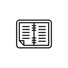 Poster - Notebook outline icons, minimalist vector illustration ,simple transparent graphic element .Isolated on white background