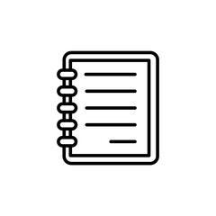 Poster - Notebook outline icons, minimalist vector illustration ,simple transparent graphic element .Isolated on white background