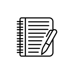 Poster - Notebook outline icons, minimalist vector illustration ,simple transparent graphic element .Isolated on white background