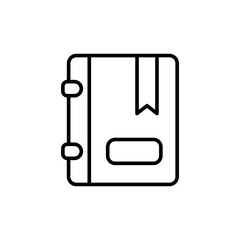 Poster - Notebook outline icons, minimalist vector illustration ,simple transparent graphic element .Isolated on white background